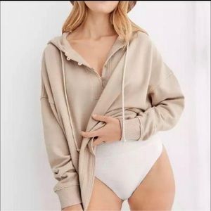 Aerie Tan Hoodie Sweatshirt